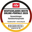 Vielen Dank für den Gesamtsieg bei “Deutschlands Beste Online Portale 2020“.